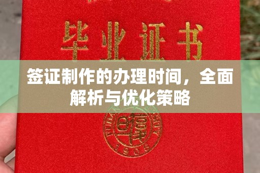漳平签证制作的办理时间，全面解析与优化策略